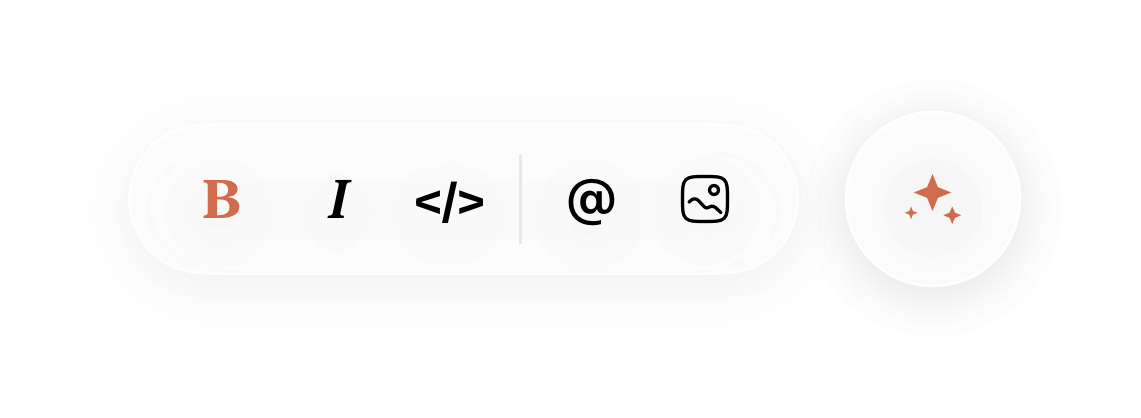 Fold writing toolbar component