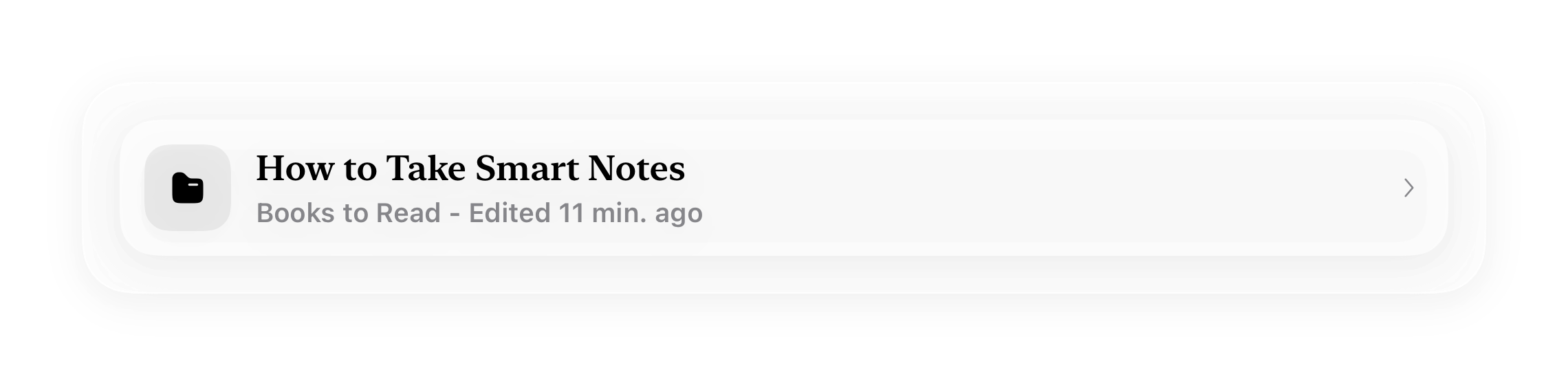 Fold recent note row component